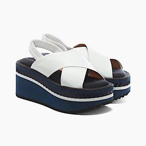サンダル ROBERT CROSS STRAP SLIPPER BLACK [230~ 290mm] NEW Robert Zur Criss Cross Platform Slides 5.5 Sandals Black